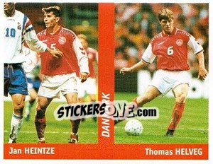 Sticker Jan Heintze / Thomas Helveg - World Cup France 98 n. 116 - Ds