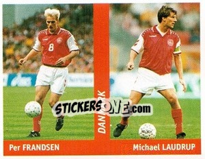 Sticker Per Frandsen / Michael Laudrup - World Cup France 98 - Ds