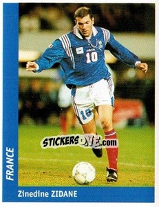 Sticker Zinedine Zidane - World Cup France 98 n. 133 - Ds