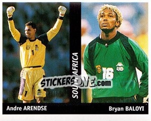 Cromo Andre Arendse / Bryan Baloyi - World Cup France 98 - Ds