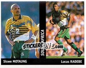 Sticker Siswe Motaung / Lucas Radebe - World Cup France 98 - Ds