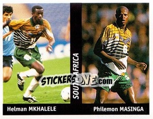 Cromo Helman Mkhalele / Philemon Masinga - World Cup France 98 - Ds