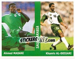 Sticker Ahmed Madani / khamis Al-Dossari - World Cup France 98 n. 147 - Ds