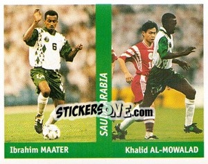 Sticker Ibrahim Maater / Khalid Al-Mowalad - World Cup France 98 n. 148 - Ds
