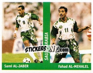 Sticker Sami Al-Jaber / Fahad Al-Mehalel - World Cup France 98 n. 150 - Ds