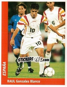 Sticker Raul González Blanco - World Cup France 98 n. 163 - Ds