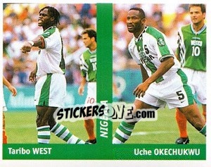 Sticker Taribo West / Uche Okechukwu - World Cup France 98 - Ds