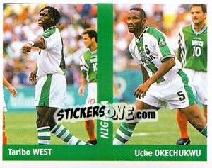 Sticker Taribo West / Uche Okechukwu - World Cup France 98 n. 167 - Ds
