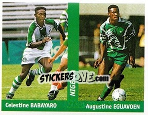 Sticker Celestine Babayaro / augustine Eguavoen - World Cup France 98 - Ds