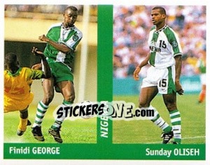Sticker Finidi George / Sunday Oliseh - World Cup France 98 n. 169 - Ds
