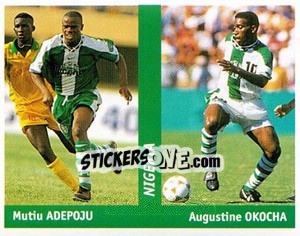 Sticker Mutiu Adepoju / Augustine Okocha - World Cup France 98 - Ds