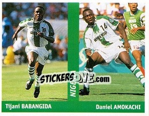 Sticker Tijani Babangida / Daniel Amokachi - World Cup France 98 - Ds