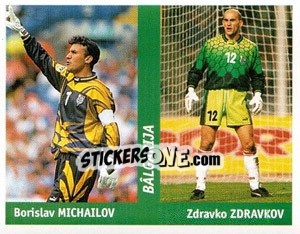 Sticker Borislav Michailov / Zdravko Zdravkov - World Cup France 98 n. 180 - Ds