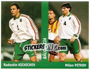 Sticker Radostin Kichichev / Milen Petkov - World Cup France 98 - Ds