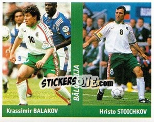 Sticker Krassimir Balakov / Hristo Stoichkov - World Cup France 98 n. 185 - Ds