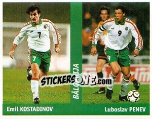 Sticker Emil Kostadinov / Luboslav Penev - World Cup France 98 n. 186 - Ds