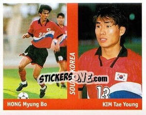 Sticker Hong Myung Bo / Kim Tae Young - World Cup France 98 - Ds