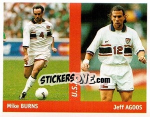 Sticker Mike Burns / Jeff Agoos - World Cup France 98 - Ds