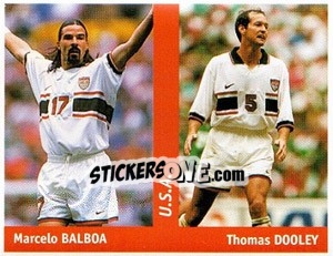 Sticker Marcelo Balboa / Thomas Dooley - World Cup France 98 n. 272 - Ds