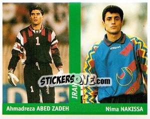 Sticker Ahmadreza Abed Zadeh / nima Nakissa - World Cup France 98 n. 276 - Ds