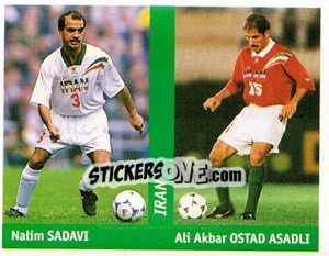 Sticker Nalim Sadavi / Ali Akbar Ostad Asadli - World Cup France 98 - Ds