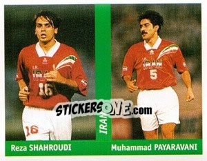 Sticker Reza Shahroudi / Muhammad Payaravani - World Cup France 98 n. 278 - Ds