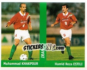 Sticker Muhammad Khakpour / Hamid Reza Estili - World Cup France 98 n. 279 - Ds