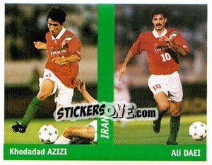 Cromo Khodadad Azizi / Ali Daei - World Cup France 98 - Ds
