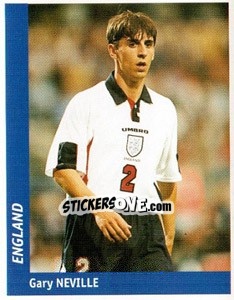 Sticker Gary Neville - World Cup France 98 n. 285 - Ds