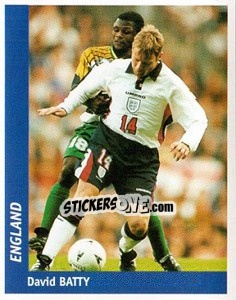 Cromo David Batty - World Cup France 98 n. 290 - Ds