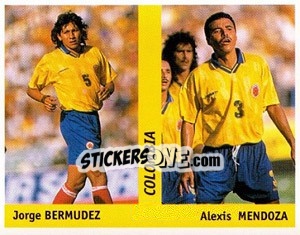 Sticker Jorge Bermudez / alexis Mendoza - World Cup France 98 n. 315 - Ds