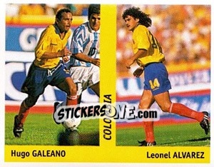 Sticker Hugo Galeano / Leonel Alvarez - World Cup France 98 n. 316 - Ds