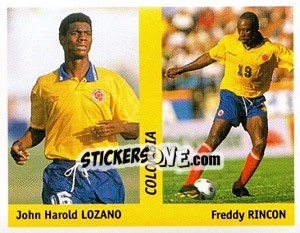 Cromo John Harold / Freddy Rincon - World Cup France 98 n. 317 - Ds