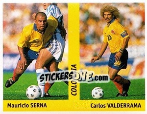 Cromo Mauricio Serna / carlos Valderrama - World Cup France 98 - Ds