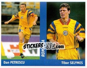 Sticker Dan Petrescu / Tibor Selymes - World Cup France 98 - Ds