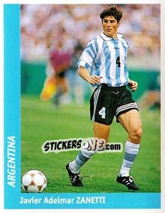 Sticker Javier Adelmar Zanetti - World Cup France 98 - Ds