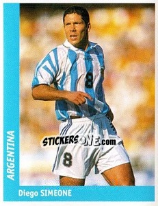 Sticker Diego Simeone - World Cup France 98 n. 334 - Ds
