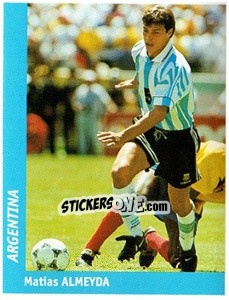 Sticker Matias Almeyda - World Cup France 98 - Ds