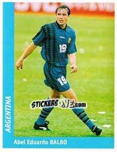 Sticker Abel Eduardo Balbo - World Cup France 98 - Ds