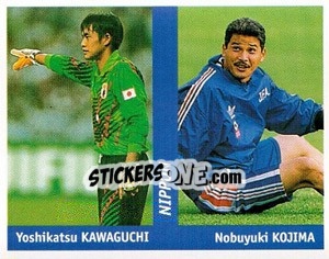 Sticker Yoshikatsu Kawaguchi / Nobuyuki Kojima - World Cup France 98 - Ds