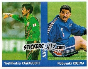 Sticker Yoshikatsu Kawaguchi / Nobuyuki Kojima - World Cup France 98 n. 357 - Ds