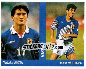 Cromo Yutaka Akita / Masami Ihara - World Cup France 98 - Ds