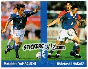 Sticker Motohiro Yamaguchi / Hidetoshi Nakata - World Cup France 98 n. 360 - Ds