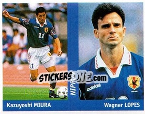 Sticker Kazuyoshi Miura / Wagner Lopes - World Cup France 98 n. 363 - Ds