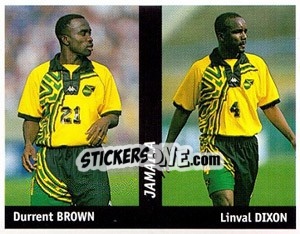 Sticker Durrent Brown / Linval Dixon - World Cup France 98 n. 365 - Ds