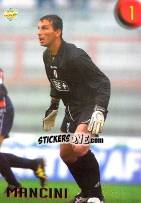 Sticker Mancini - Calcio 1999-2000 Etichetta Nera - Mundicromo