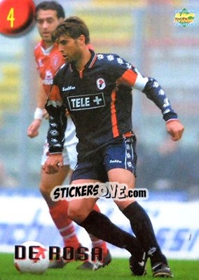 Sticker De Rosa - Calcio 1999-2000 Etichetta Nera n. 4 - Mundicromo