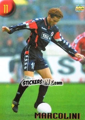 Sticker Marcolini - Calcio 1999-2000 Etichetta Nera n. 11 - Mundicromo