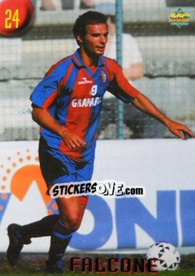 Sticker Falcone - Calcio 1999-2000 Etichetta Nera - Mundicromo