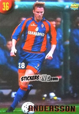 Sticker Andersson - Calcio 1999-2000 Etichetta Nera n. 36 - Mundicromo